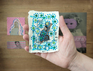 Affordable Mixed Media Art Collage On Cotton Rag Paper - Naomi Vona Art