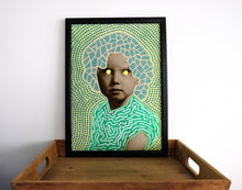 Load image into Gallery viewer, Fluorescent Green And Yellow Wall Pictures Art Print Collage - Naomi Vona Art
