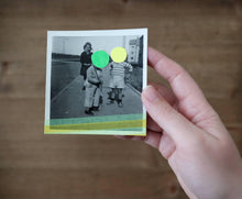 Load image into Gallery viewer, Neon Contemporary Tiny Art On Vintage Kids Portrait - Naomi Vona Art
