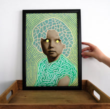 将图片加载到图库查看器，Fluorescent Green And Yellow Wall Pictures Art Print Collage - Naomi Vona Art
