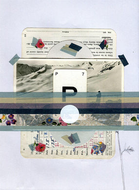 Vintage Mixed Media Landscape Collage - Naomi Vona Art