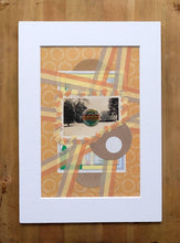 将图片加载到图库查看器，Original Paper Ephemera Collage Art Beige - Naomi Vona Art
