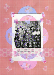 Pink And Violet Art, Paper Ephemera Collage Creation - Naomi Vona Art