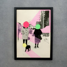 Load image into Gallery viewer, Neon Fine Art Print Of Vintage Style Collage - Naomi Vona Art
