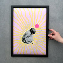 Load image into Gallery viewer, Pastel Pink And Yellow Wall Art, Surreal Collage Print Gift - Naomi Vona Art
