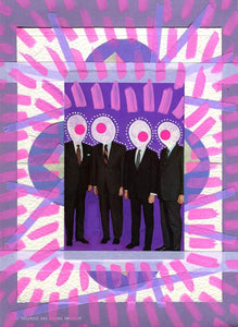 Old Funny Collage Of A Group Of Men In Suits - Naomi Vona Art