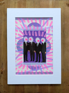 Old Funny Collage Of A Group Of Men In Suits - Naomi Vona Art