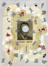 Cargar imagen en el visor de la galería, Man Portrait Paper Ephemera Art Collage - Naomi Vona Art
