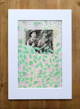 Charger l&#39;image dans la galerie, Mint Green Collage, Mixed Media Artworks Using Vintage Pictures - Naomi Vona Art

