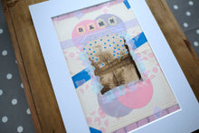 Cargar imagen en el visor de la galería, Retro Blue And Pink Surreal Landscape Collage Art - Naomi Vona Art
