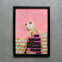 Load image into Gallery viewer, Large pop art print, neon portrait of a woman, available up to A2 - Naomi Vona Art
