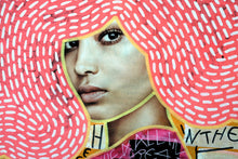 Carica l&#39;immagine nel visualizzatore di Gallery, Large pop art print, neon portrait of a woman, available up to A2 - Naomi Vona Art
