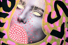 将图片加载到图库查看器，Modern contemporary wall art decor, pink, orange and black giclée print - Naomi Vona Art
