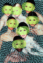 Cargar imagen en el visor de la galería, Female art print: women with green masks, available in different sizes - Naomi Vona Art
