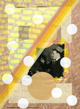 Load image into Gallery viewer, Retro Happy Man Drinking Altered With Paper Ephemera - Naomi Vona Art
