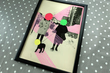 Load image into Gallery viewer, Neon Fine Art Print Of Vintage Style Collage - Naomi Vona Art
