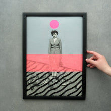 Cargar imagen en el visor de la galería, Neon And Grey Wall Fine Art Print, Vintage Style Collage - Naomi Vona Art

