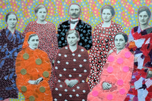 Carica l&#39;immagine nel visualizzatore di Gallery, Pop art vintage poster, altered vintage family portrait with neon colors - Naomi Vona Art
