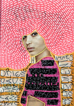 将图片加载到图库查看器，Large pop art print, neon portrait of a woman, available up to A2 - Naomi Vona Art
