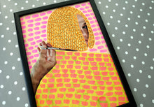 Load image into Gallery viewer, Neon Yellow, Orange And Pink Contemporary Giclée Art Print - Naomi Vona Art

