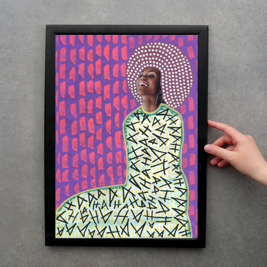 Cool feminist posters in pink, purple and yellow, different formats available - Naomi Vona Art