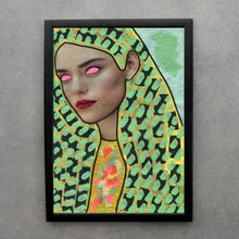 Load image into Gallery viewer, Original Wall Art Gift Idea, Poster Print Of Altered Fashion Portrait - Naomi Vona Art
