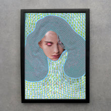 Load image into Gallery viewer, Altered Fashion Woman Portrait, Original Wall Art Print Gift - Naomi Vona Art
