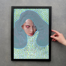 Load image into Gallery viewer, Altered Fashion Woman Portrait, Original Wall Art Print Gift - Naomi Vona Art
