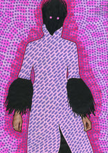 将图片加载到图库查看器，Pink And Purple Fashion Altered Woman Portrait - Naomi Vona Art

