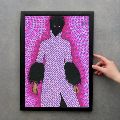 Pink And Purple Fashion Altered Woman Portrait - Naomi Vona Art