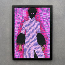 Charger l&#39;image dans la galerie, Pink And Purple Fashion Altered Woman Portrait - Naomi Vona Art
