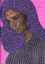 Charger l&#39;image dans la galerie, Purple And Neon Pink Made To Order Giclee Fine Art Print - Naomi Vona Art
