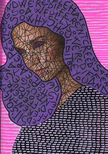 Purple And Neon Pink Made To Order Giclee Fine Art Print - Naomi Vona Art