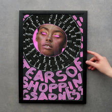 Cargar imagen en el visor de la galería, Black And Neon Fluorescent Pink Fine Art Print - Naomi Vona Art
