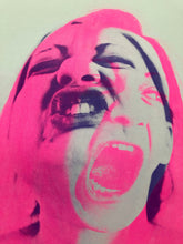 Load image into Gallery viewer, Contemporary art limited edition poster, self-portrait in neon pink - Naomi Vona Art
