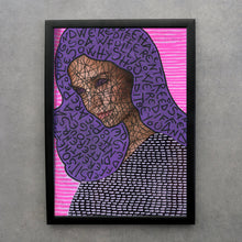 Load image into Gallery viewer, Purple And Neon Pink Made To Order Giclee Fine Art Print - Naomi Vona Art
