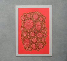 Load image into Gallery viewer, One Of A Kind Abstract Art On Bright Red Paper - Naomi Vona Art

