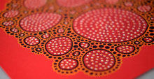 将图片加载到图库查看器，One Of A Kind Abstract Art On Bright Red Paper - Naomi Vona Art
