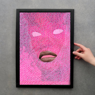 Neon Pink Customisable Made To Order Giclee Fine Art Print - Naomi Vona Art