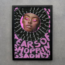 Cargar imagen en el visor de la galería, Black And Neon Fluorescent Pink Fine Art Print - Naomi Vona Art
