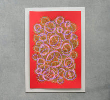 将图片加载到图库查看器，Abstract Composition Realised On Red Paper - Naomi Vona Art
