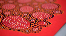 将图片加载到图库查看器，One Of A Kind Abstract Art On Bright Red Paper - Naomi Vona Art
