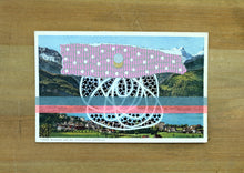 Cargar imagen en el visor de la galería, Original Art Collage On Vintage Photo Of Uri Rotstock Mountain - Naomi Vona Art
