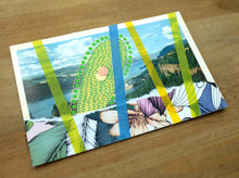 Cargar imagen en el visor de la galería, Vintage Retro Old Postcard Collage, Original Handmade Art - Naomi Vona Art
