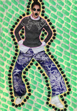 Cargar imagen en el visor de la galería, Neon Green Fashion Print Made To Order - Naomi Vona Art
