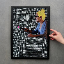Load image into Gallery viewer, Dotty Black And White Fine Art Print, Dark Creepy Weird Fashion - Naomi Vona Art
