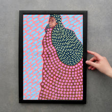 Cargar imagen en el visor de la galería, Fashion Portrait Of Smiling Woman Altered By Hand - Naomi Vona Art
