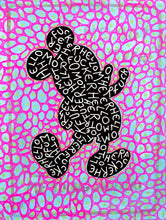 Load image into Gallery viewer, Original Mouse Fine Art Print, Fluorescent Pink And Blue Art - Naomi Vona Art
