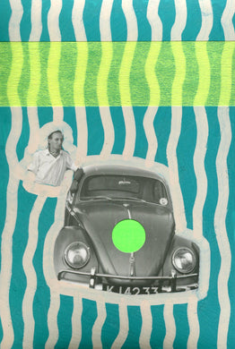 Man With Car Photography Art Collage - Naomi Vona Art