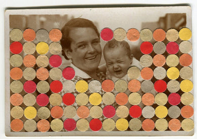 Mother And Baby Vintage Art Collage Artwork - Naomi Vona Art